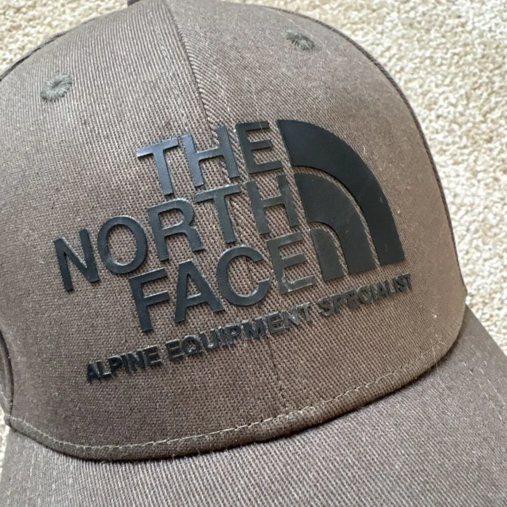 The North Face Logo Snapback Hat Cap Green Fine Alpine Equipment Adjustable Hike